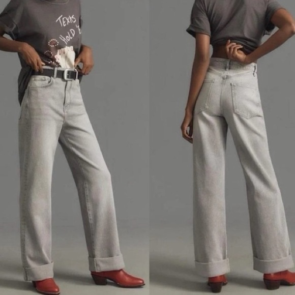Pilcro Denim - Pilcro Gray Wide Leg Jeans